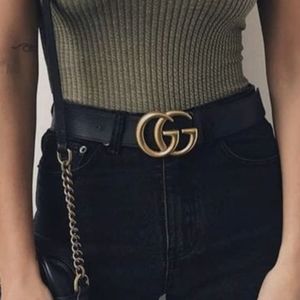 Gucci Marmont Black leather belt